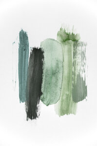 Poster / Leinwandbild - abstract aquarelle - green shades of the WOODS - Photocircle
