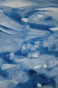 Poster / Leinwandbild - sea blue abstract aquarelle - Photocircle