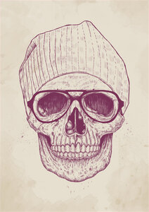 Poster / Leinwandbild - Cool skull - Photocircle