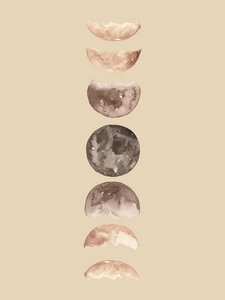 Poster / Leinwandbild - Phases of the Moon Art Print - Photocircle