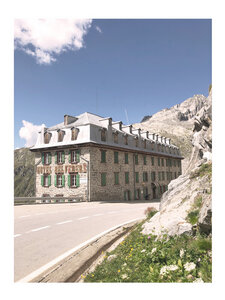 Poster / Leinwandbild - Mantika Hotel Belvedere Furka Pass - Photocircle