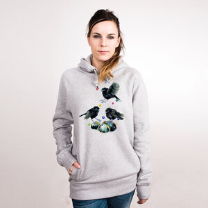 Black Robins - Frauenhoodie aus Bio-Baumwolle - Coromandel