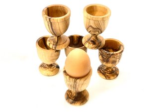 Eierbecher KLASSIK (6er Set) aus Olivenholz - Olivenholz erleben