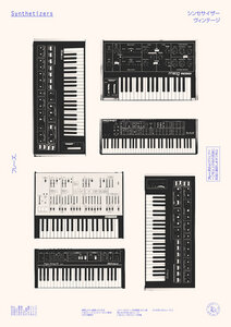 Poster / Leinwandbild - Synthesizers - Japanische Sammlung - Photocircle