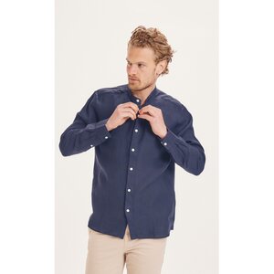 Leinenhemd - LARCH LS linen stand collar shirt - KnowledgeCotton Apparel