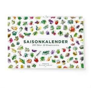 Saisonkalender Obst & Gemüse, Ringkalender in A4: 101 Bilder - 531 Rheinland Design