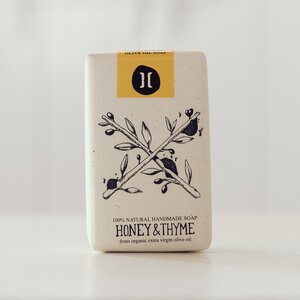 Feste Seife aus Olivenöl - Honey & Thyme - helleo