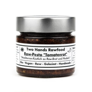 Raw-Pesto "Tomatenrot" - Rohkost - Bio - Vegan - Gekeimt - Handmade - Two Hands RAWFOOD
