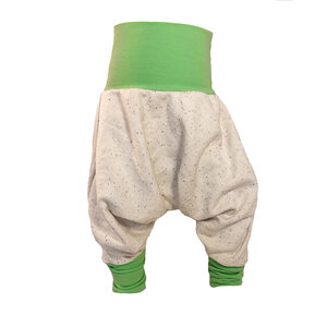 Yogahose Pumphose Bio Sweat weiß/bunt gesprenkelt - liebewicht