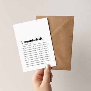 Freundschaft: Karte mit Umschlag - Definition Freundschaft - aemmi