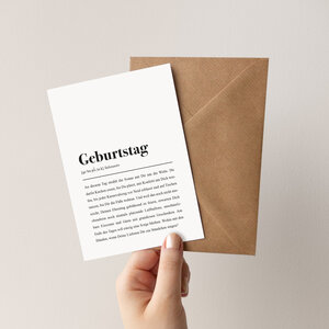 Geburtstag: Karte mit Umschlag - Definition Geburtstag - aemmi