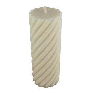 Kerzen aus Rapswachs – Spiraldesign - vegan – Größe: ca. H: 10 cm, ca. Ø: 5 cm - ReineNatur
