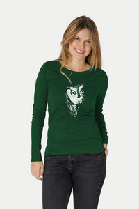 Eule Ladies Longsleeve T-Shirt aus Bio-Baumwolle - ilovemixtapes