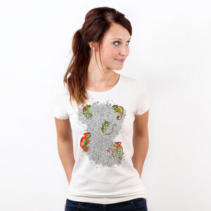 Jungle Life Chameleon - Shirt Frauen aus Biobaumwolle - Coromandel