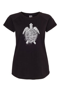 Schildkröte Frauen Raglan T-Shirt Biobaumwolle ILI4 - ilovemixtapes