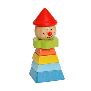 Stapelspielzeug Clown mit gelbem Hut - EverEarth