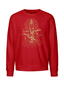 Bio Damen-Sweatshirt Loose Fit Ganesha - Peaces.bio - handbedruckte Biomode