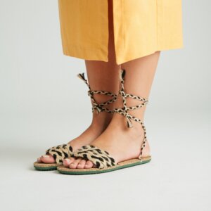 Sandale aus recycelter Baumwolle und Jute - Angela - - Vesica Piscis Footwear
