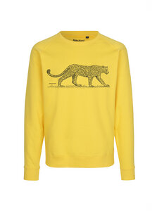 Bio Herren-Sweatshirt Leopard - Peaces.bio - handbedruckte Biomode