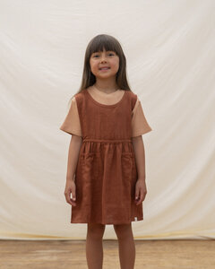 Leinen Schürzenkleid für Kinder / Nora Pinafore Dress - Matona
