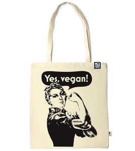 Baumwolltasche mit Veggie Vegan Spruch aus Biobaumwolle - Gary Mash