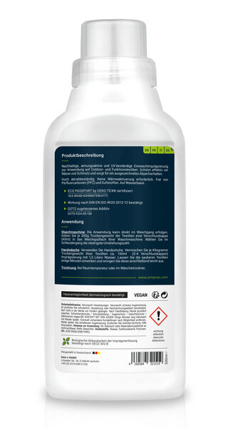 simprax® - simprax® Wash-In Imprägnierung - Outdoor- / Funktionstextilien -  500ml