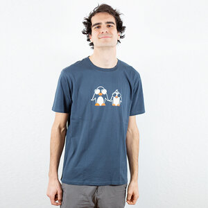 T-Shirt "Pinguin", Bio-Baumwolle, bedruckt, Herren, Männer, Kurzarm, Siebdruck - Spangeltangel