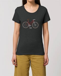 Bio Damen T-Shirt mit Fahrrad Damenrad Illustration - YTWOO