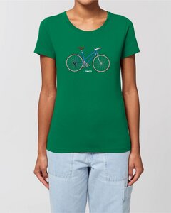 Bio Damen T-Shirt mit Fahrrad Damenrad Illustration - YTWOO