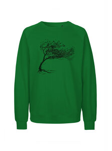 Bio Herren-Sweatshirt Windy Tree - Peaces.bio - handbedruckte Biomode