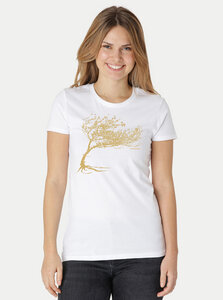 Bio-Damen-T-Shirt "Windy Tree" - Peaces.bio - handbedruckte Biomode