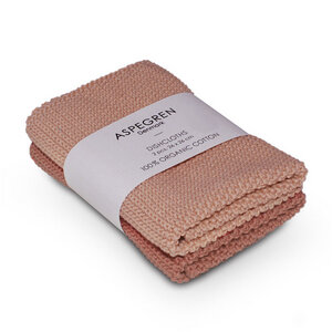 Aspegren - gestricktes Spültuch im 2er Set - Bio Baumwolle - 26x26cm - Aspegren