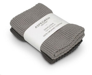 Aspegren - gestricktes Spültuch im 2er Set - Bio Baumwolle - 26x26cm - Aspegren