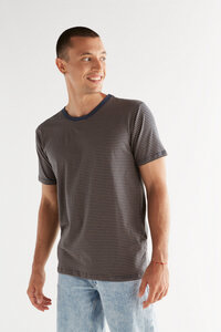 Herren Kurzarmshirt aus Bio-Baumwolle Ringel T-shirt "Albero" 2218 - Albero