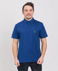 Herren Poloshirt aus Bio-Baumwolle - "Good Hand" - blau - Degree Clothing