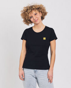 Damen T-Shirt aus Bio-Baumwolle - Palm Smile - schwarz - Degree Clothing