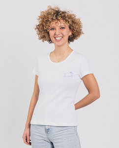 Damen T-Shirt aus Bio-Baumwolle - Cat Power - weiß - Degree Clothing