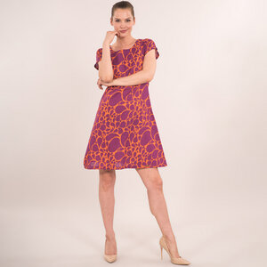 Kleid "Dobrila" aus Bio (GOTS) Slub Baumwolle D-1345 - Chapati Design
