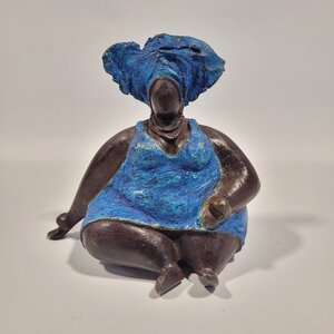 Bronze-Skulptur "Dicke Madame" versch. Modelle und Farben Unikat Upcycling - Moogoo Creative Africa