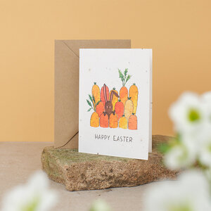 Einpflanzbare Faltkarte - Happy Easter - primoza GmbH