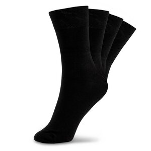 4 Paar Business-Socken aus Bio-Baumwolle schwarz, fair hergestellt in Portugal (EU) - flat design by Mareike Kriesten