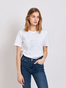 Love Life — Damen T-Shirt aus Bio-Baumwolle - Youth Lagoon