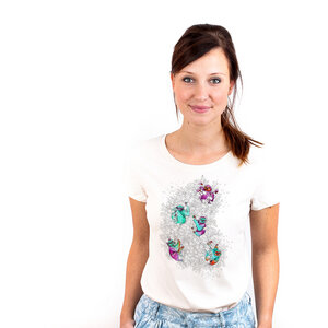 Jungle Life Sloth - Printshirt Frauen aus Biobaumwolle - Coromandel