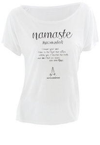 Shirt Namaste Love | weiß - Natural Born Yogi