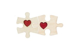 Broschen aus Holz für Paare | Mode Schmuck | Puzzle - BeWooden
