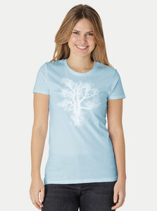 Damen Biobaumwoll T-Shirt Chestnut - Peaces.bio - handbedruckte Biomode