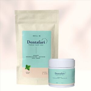 Zahnpulver Refill Starterset Remineralisierung + Zahnaufhellung - Dentafari