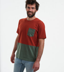 T-Shirt Miami rostbraun-olivgrün aus Bio-Baumwolle - Gary Mash