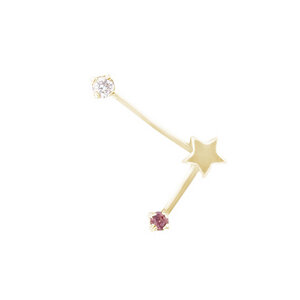 Goldener Ohrring mit Sternzeichen Libra - Eppi