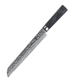 Damast Brotmesser 30 cm lang Klinge 21cm aus VG10 Designer - Schwenkgrill-ABC